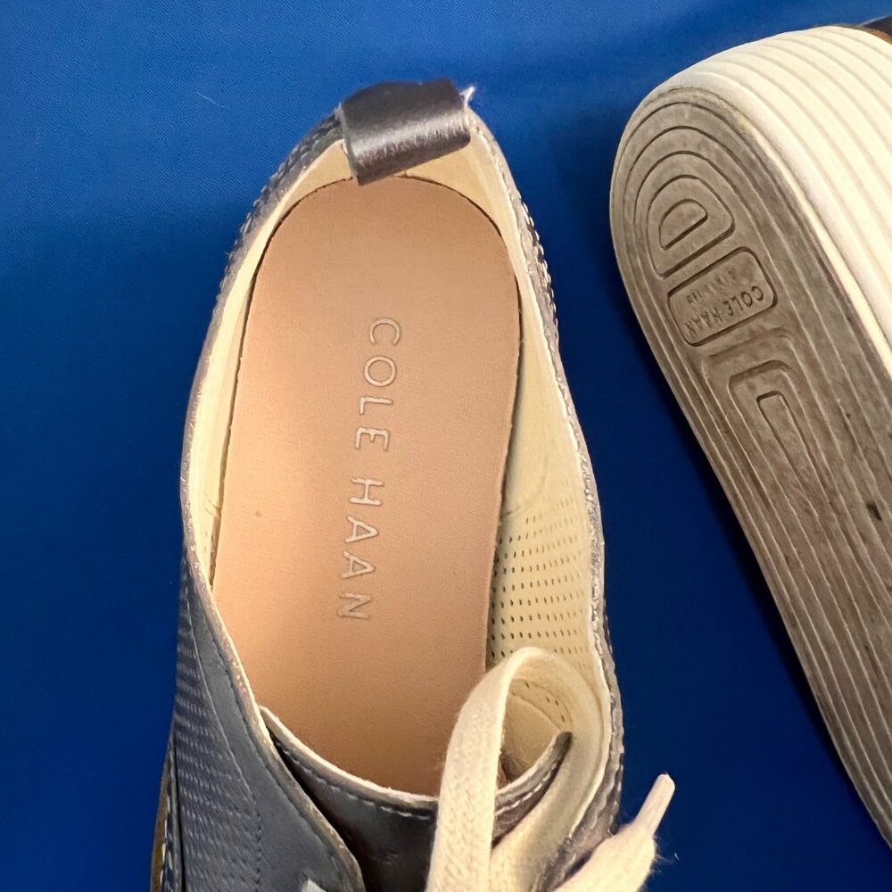 Cole Haan Metallic Oxford Shoes Size 7.5 - Picture 3 of 4